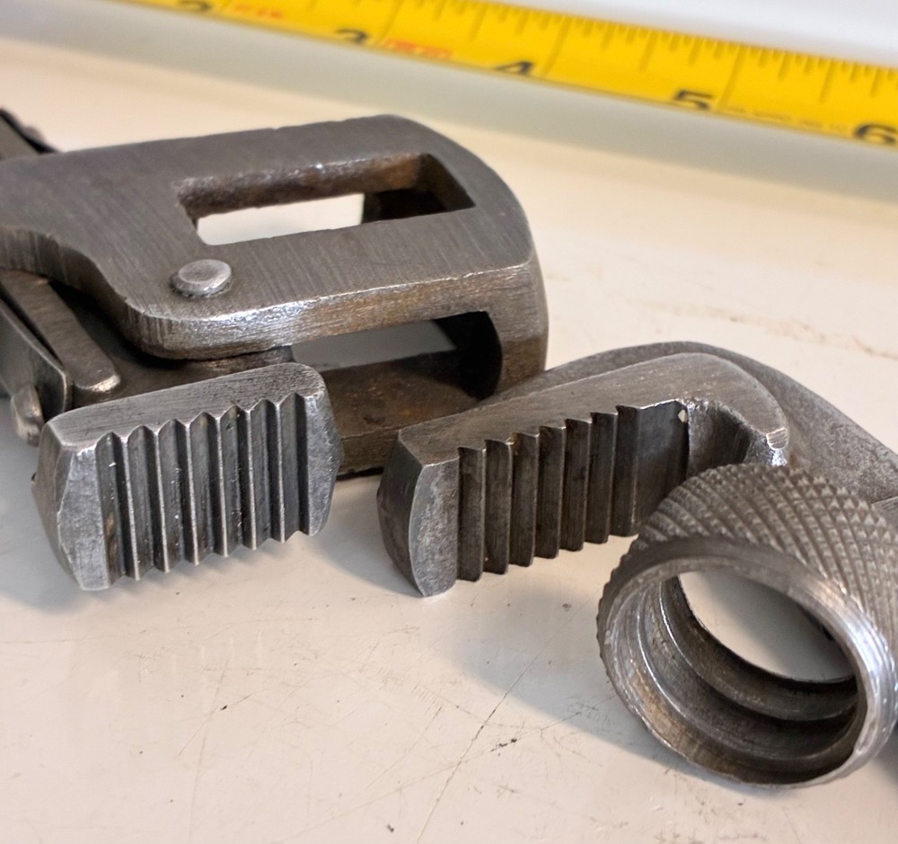 Vintage Adjustable Wrench Lot 10" & 14" Red Handle