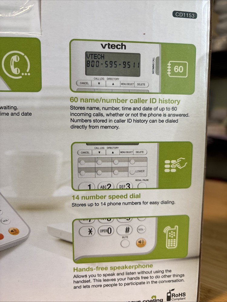 VTech CD1153 Corded Telephone - White