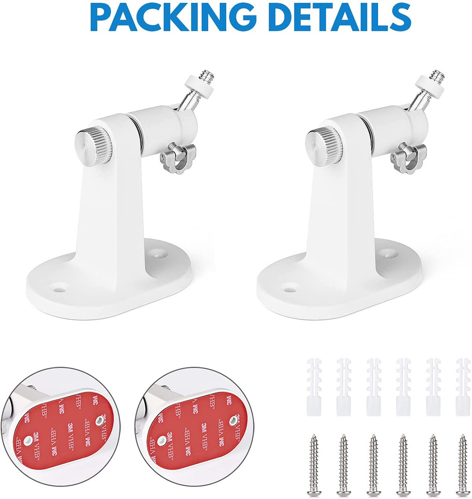 2Pack Adjustable Security Wall Mount Bracket for Ring Stick up Cam & Ring Indoor