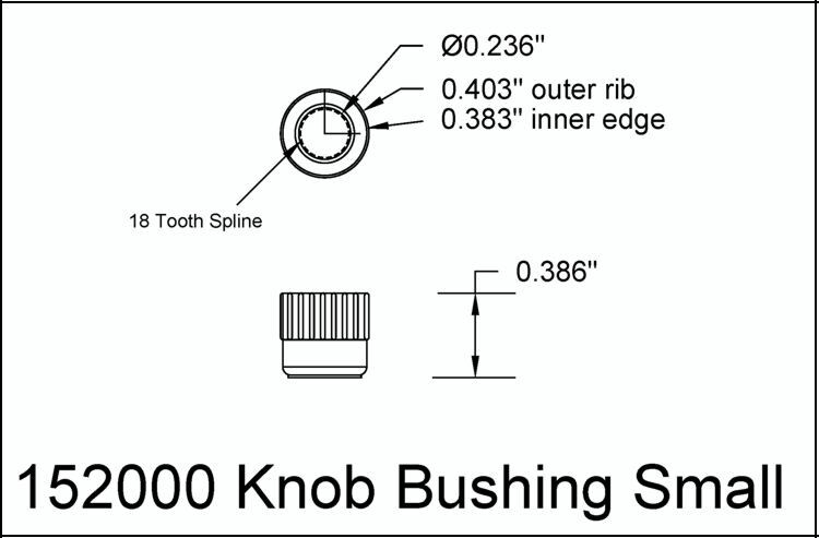 Knob Insert Bushing for Custom Knobs Small 10 pack 152000-10P
