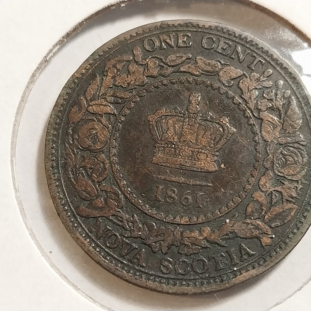1861 Nova scotia one cent canada