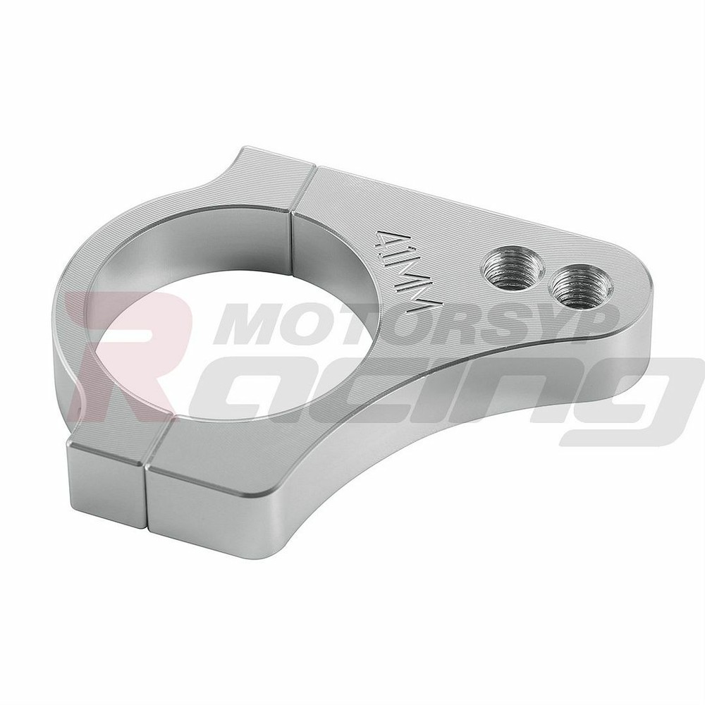 Motorbike Aluminium Steering Damper Fork Frame Mounting Clamp Bracket 2 Threads