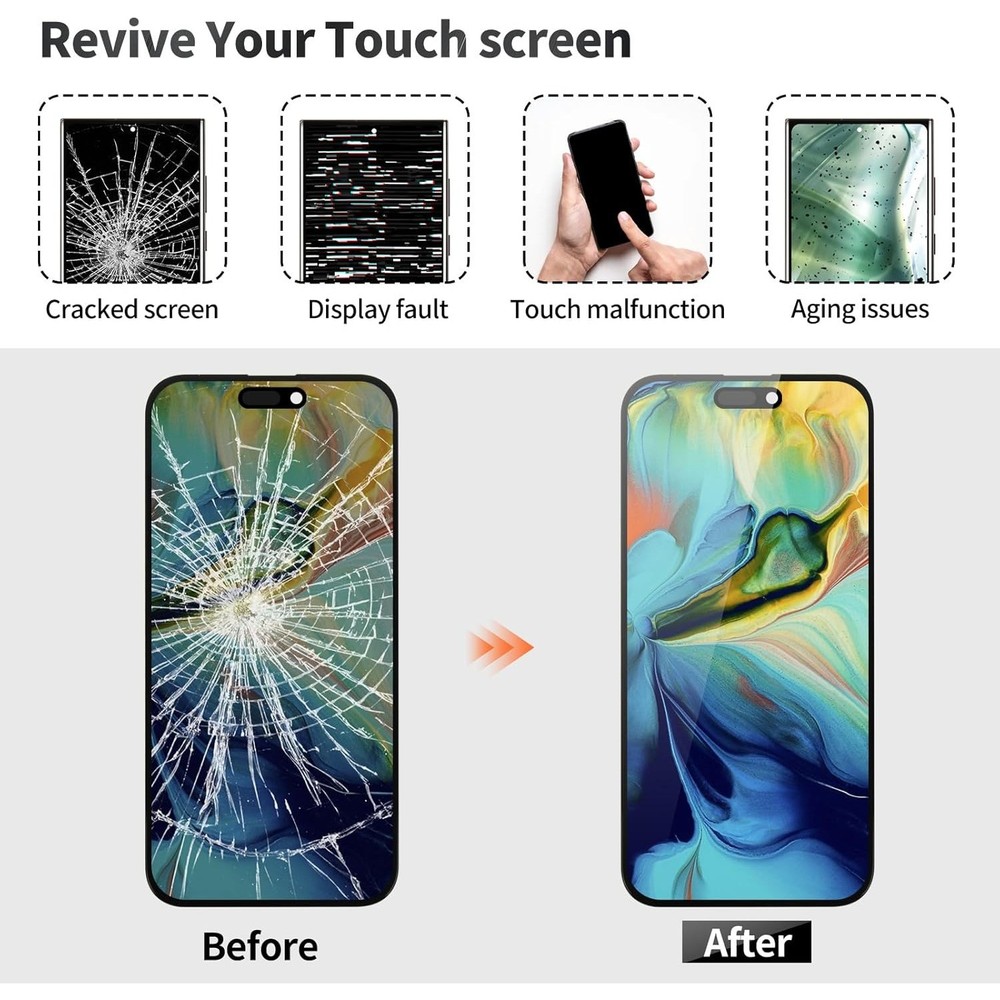 For iPhone 14 Pro Max LCD Touch Digitizer Screen Replacement Assembly Display