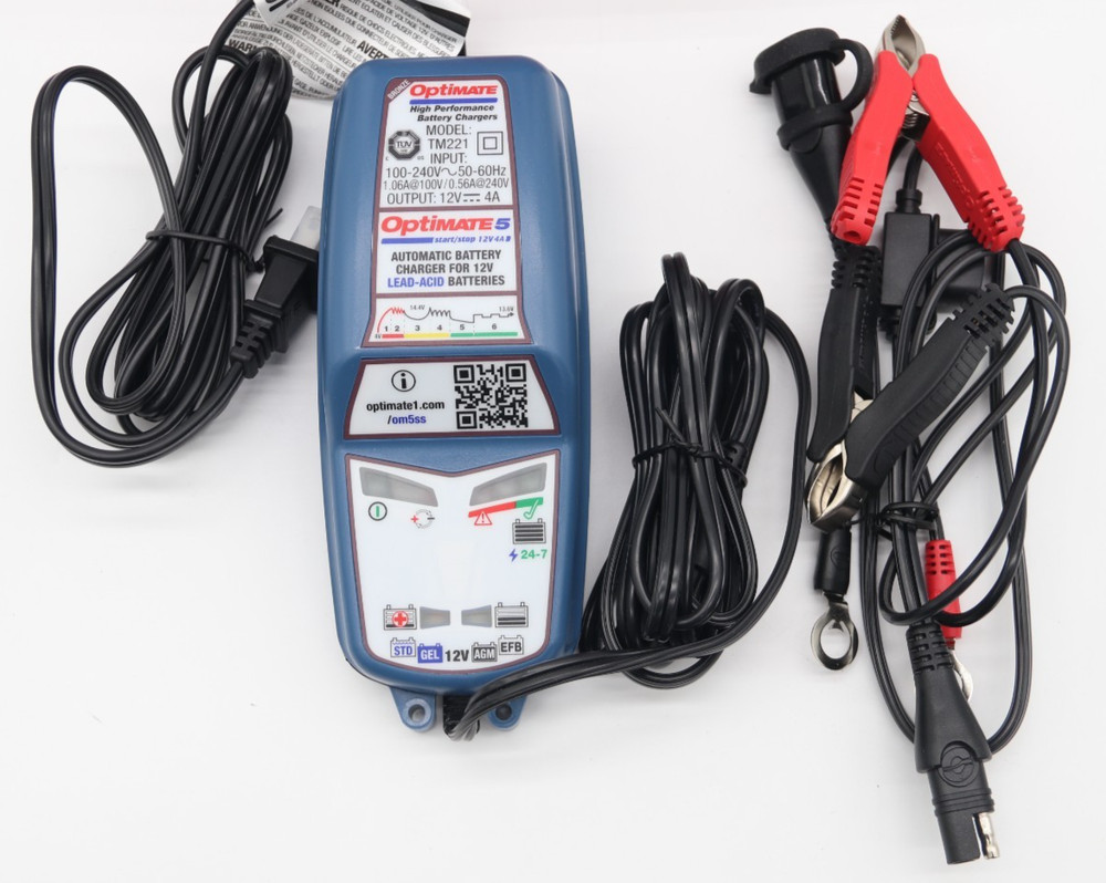 OptiMate 5 Start/ Stop AGM STD GEL 12V 4A Battery Charger Optimiser