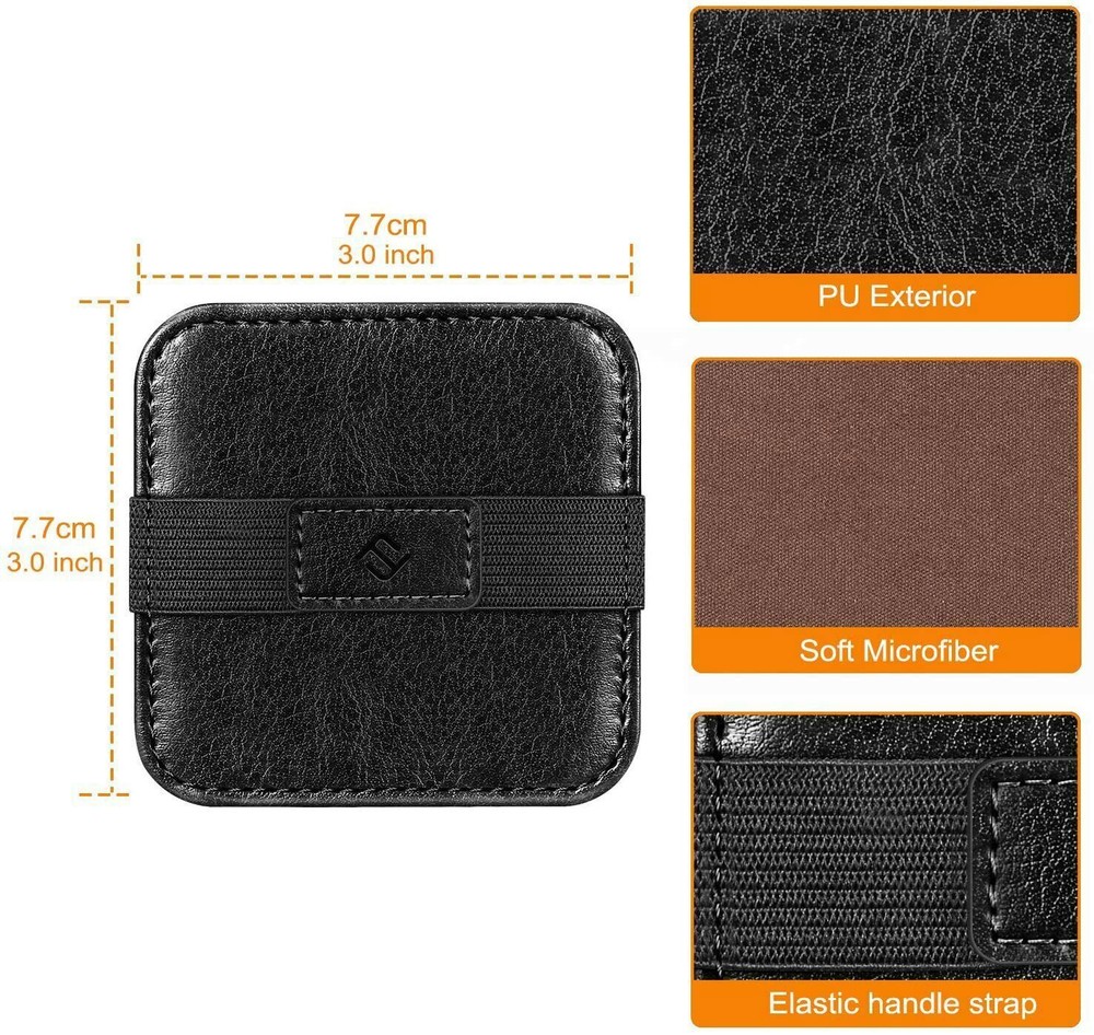 【4 Pack 】Screen Cleaning Pad Soft Cloth Wipes w Elastic Strap for iPad MacBook