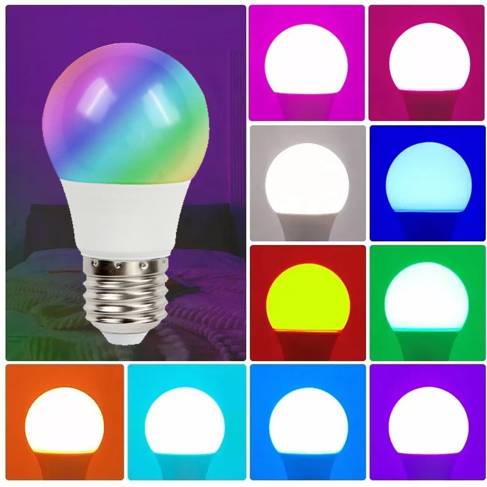 6 PCS 16 Color Changing Light Bulb Remote Control Dimmable RGB LED Bulbs E27 E26