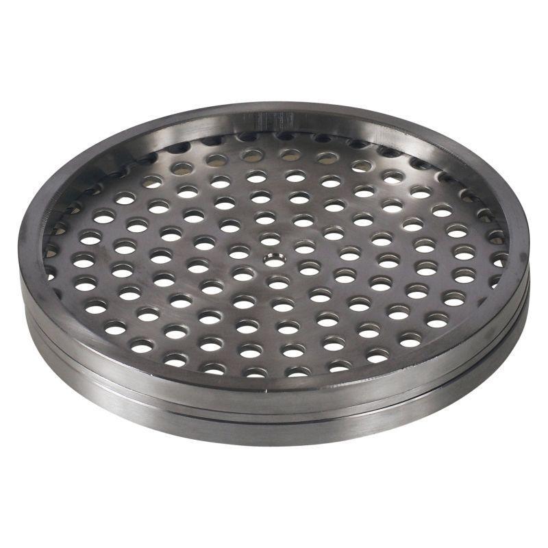 Filter Plate | 6 inch Inline Perf w/ 2 Rings - Sanitary SS304