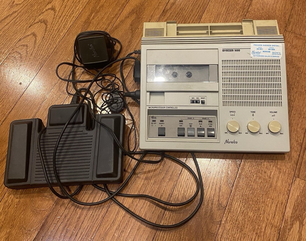 Norelco System 500 Microprocessor Controlled Transcriber Machine