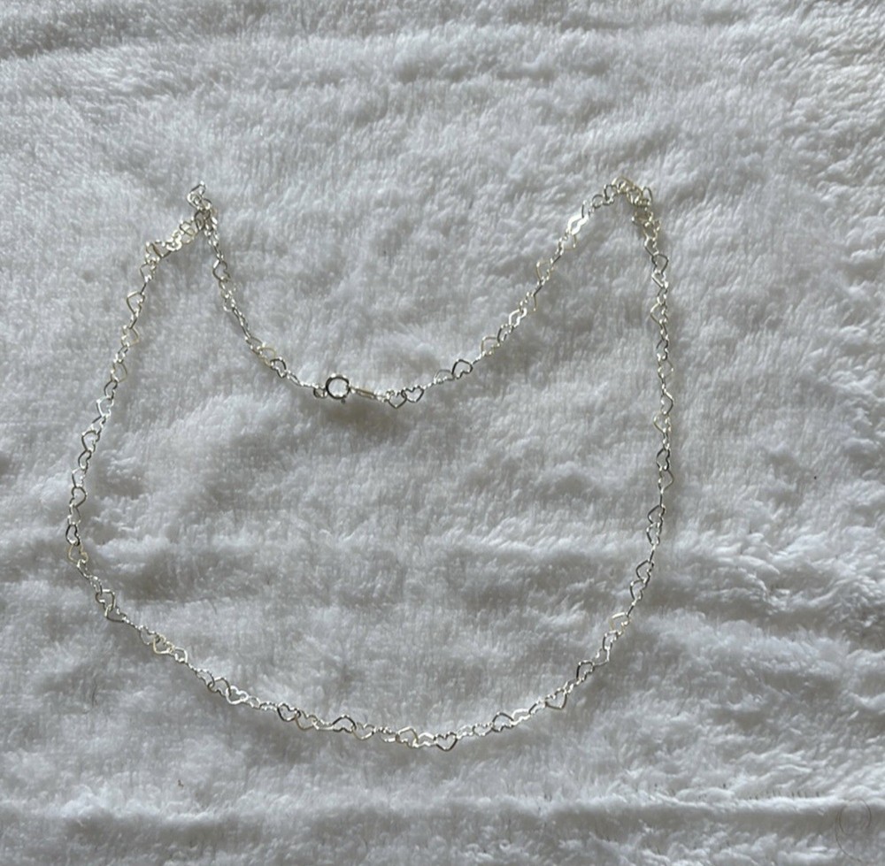 Silver Heart Chain Necklace