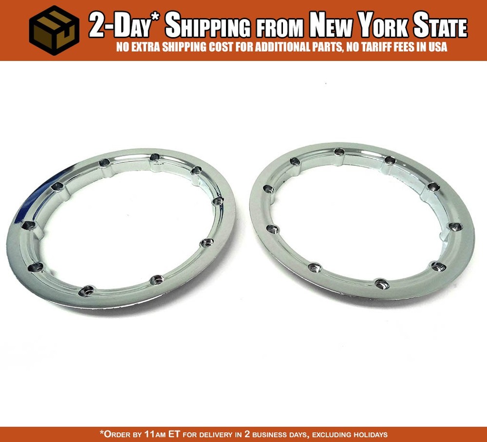 Chrome Outer Beadlock Rings for LT & SLT (2)