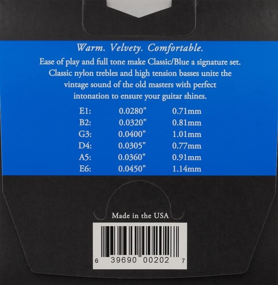 AA Augustine High Tension Classical Guitar Strings (3-Pack) Blue