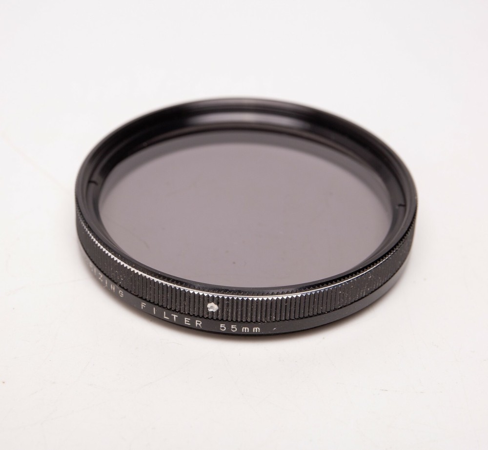 55mm Vivitar Polarizing Filter PL Linear Polarizer w/Case EX!
