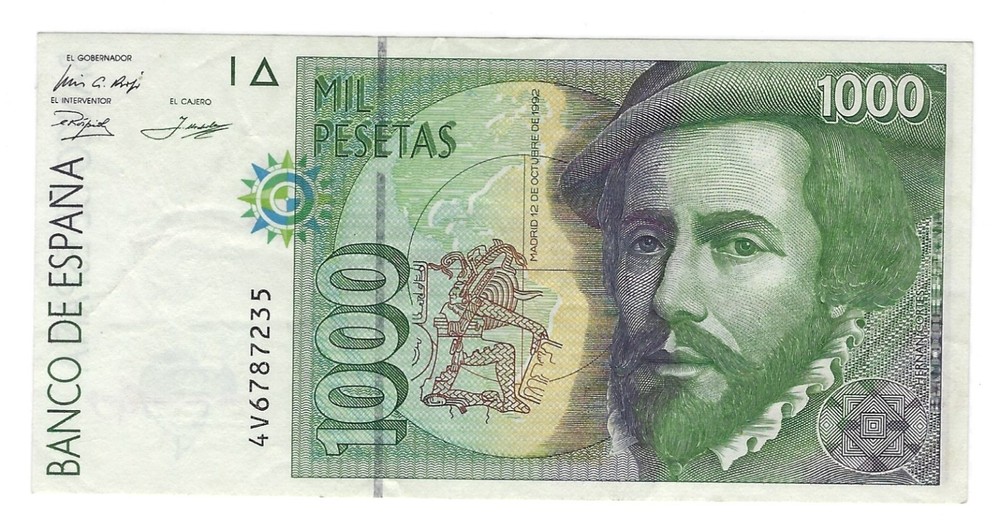 Banknote Spain 1000 Pesetas 1992 P163a