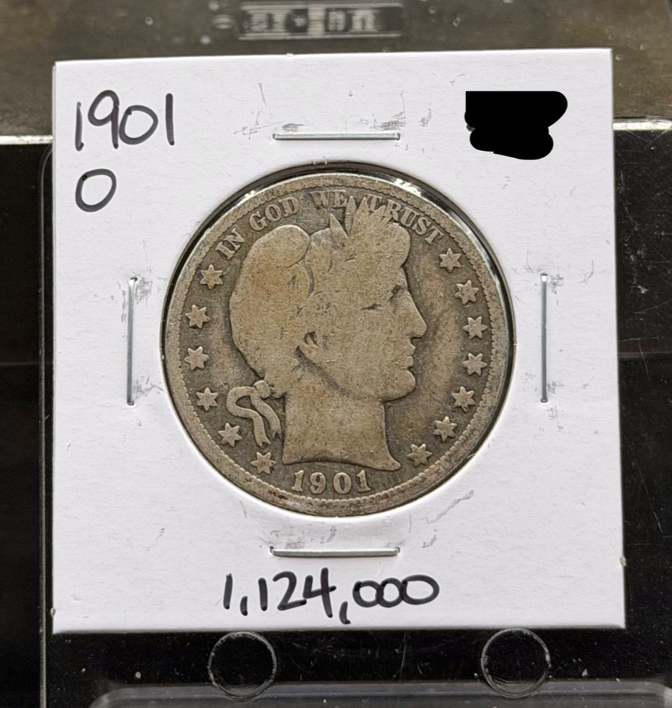 1901 O Barber Half Dollar