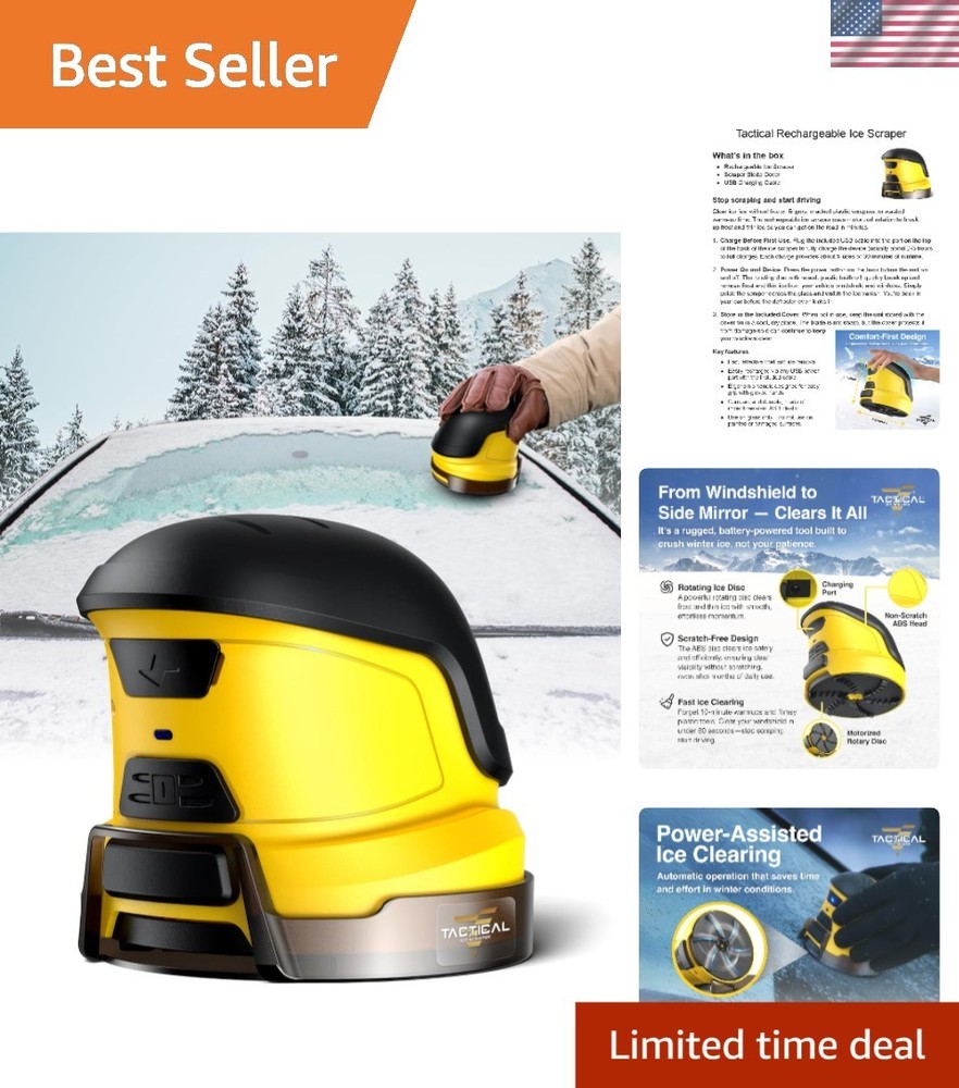 Tactical Ice Scraper Electric Ice Scrapers for Car Windshield with Motorized ...