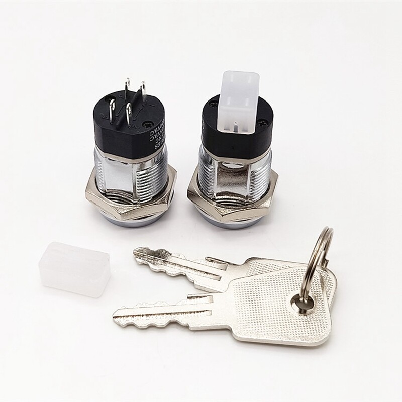 19mm Electronic Lock Power Lock Key Switch Lock Elevator Base Station Lock 4A 2A