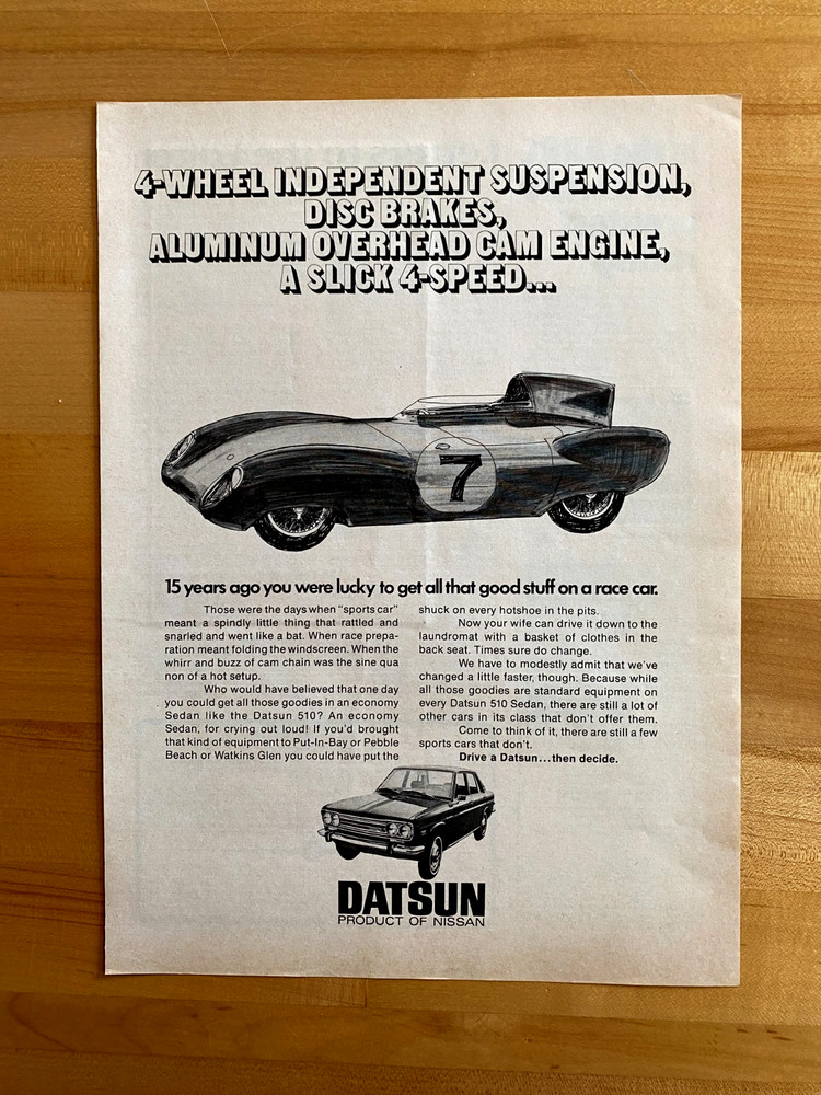 1971 Print Ad Datsun 510
