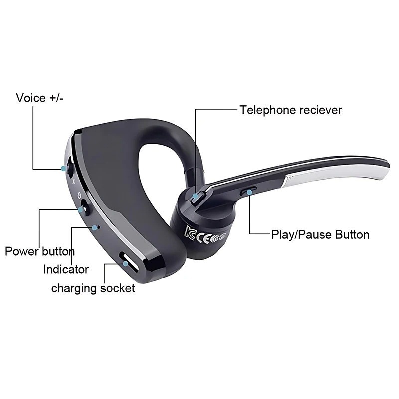 Bluetooth 4.1 Wireless Headset – Stereo Earphone Hands-Free for iPhone Android