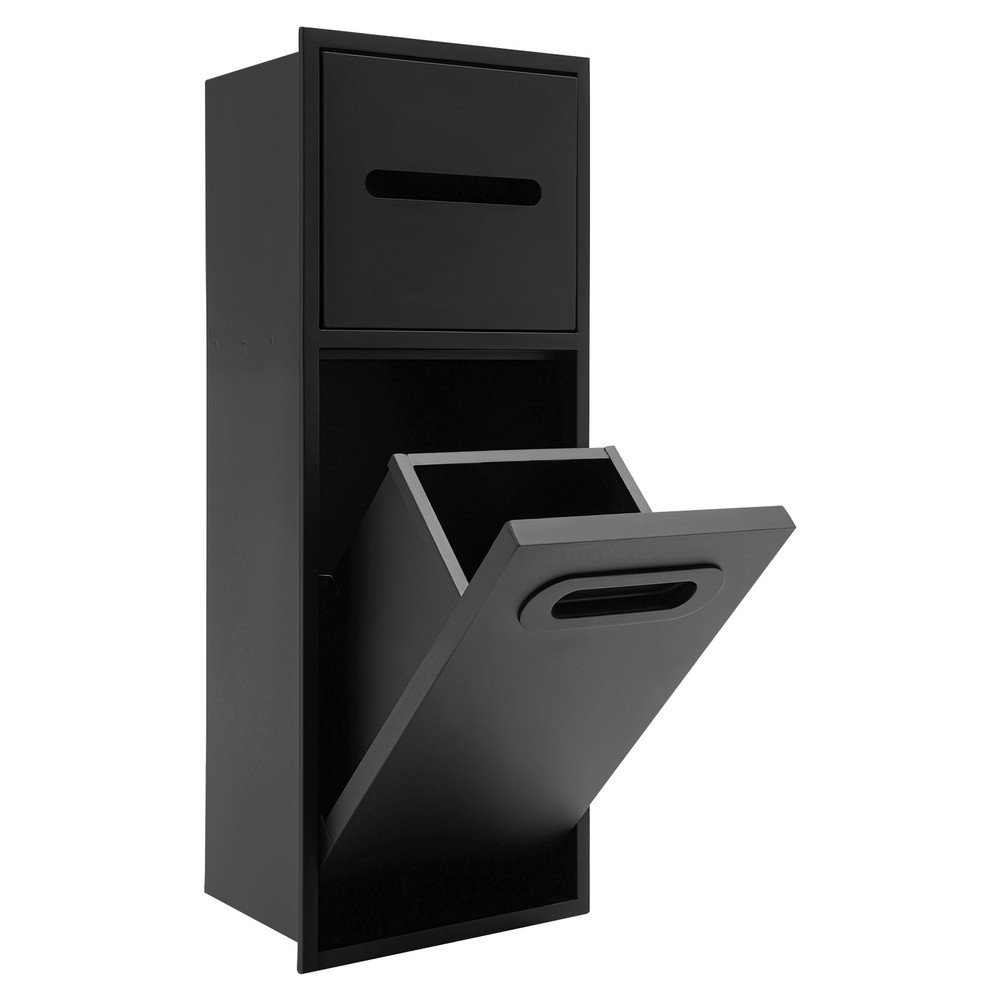 Rectangle Hidden Bathroom Trash Can Cabinet - Modern Space-Saving Design