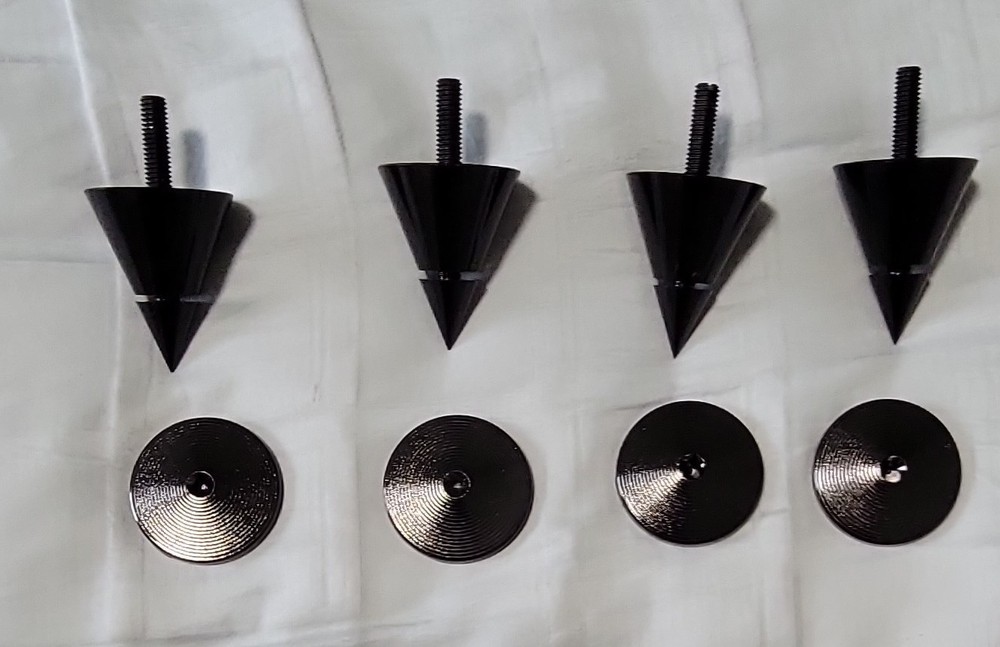 Black Chrome Speaker Spike Set 4 Pcs.