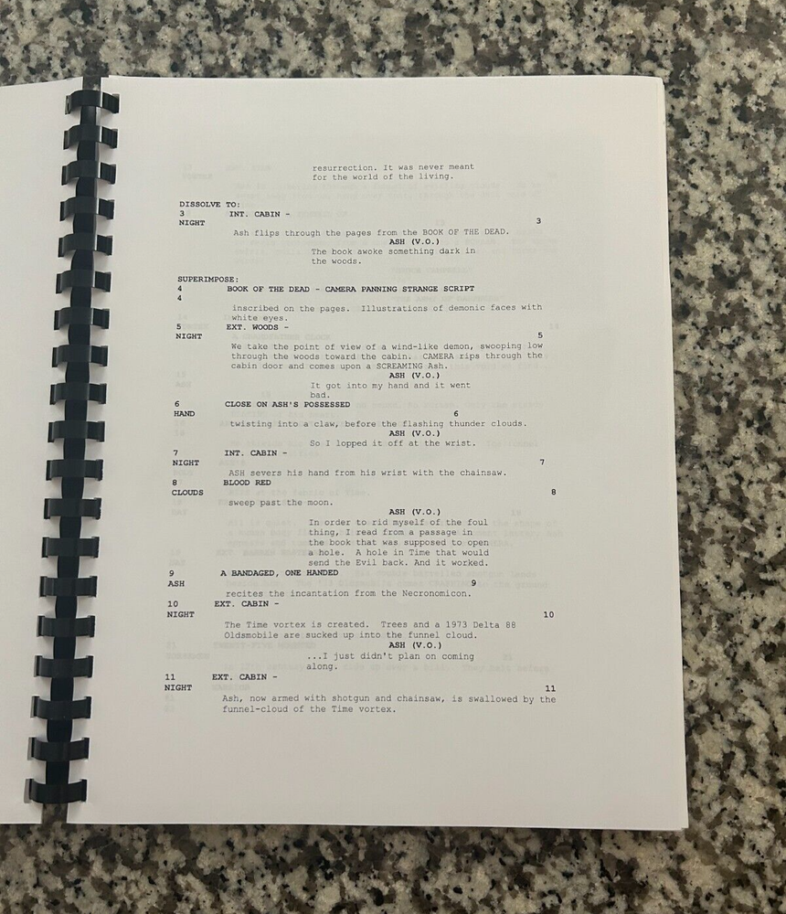 Army of Darkness Horror Movie Script Reprint Full Screenplay Script
