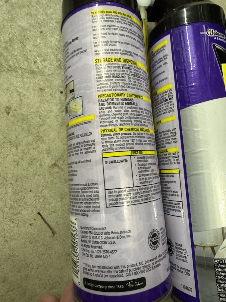 (4) Raid Max Bed Bug Foaming Spray Crack Crevice 17.5 oz Extended Protection