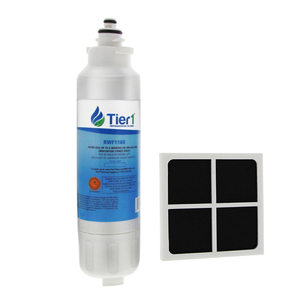 Fits LT800P LT120F Comparable Tier1 Fridge Water & Air Filter Combo
