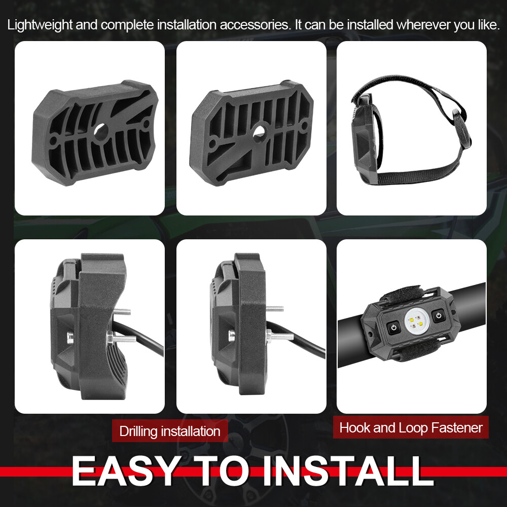 LED Dome Map Reading Light RED&White Car Interior Roll Bar Cage Mount switch UTV