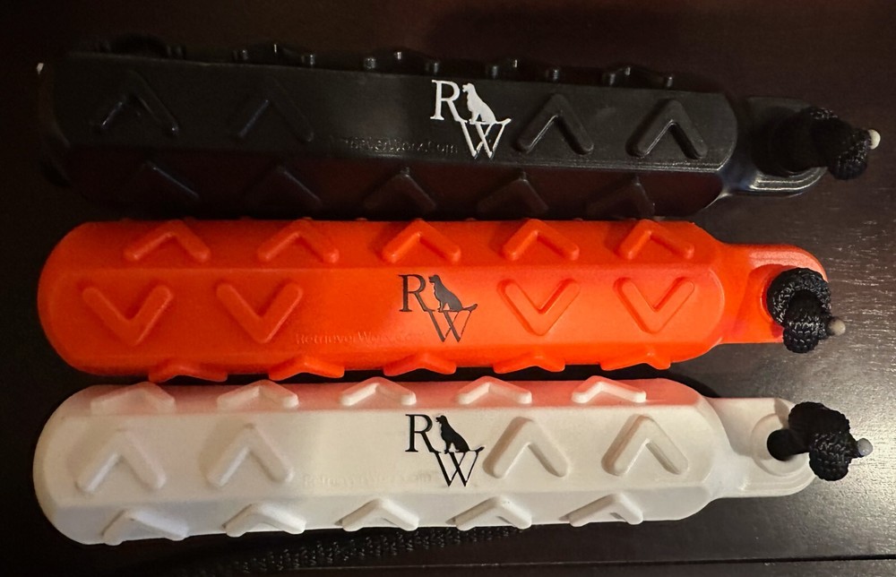 RETRIEVERWORX BLACK ORANGE WHITE 6 SIDED BUMPER  SAMPLER PACK DOG TRAINING DUMMY