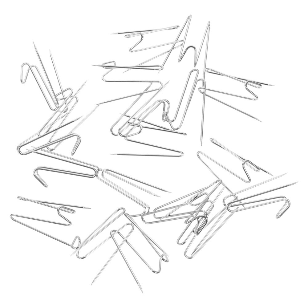 20 Pcs Fabric Panel Wall Wire Hooks Picture Frame Hanger Sharp