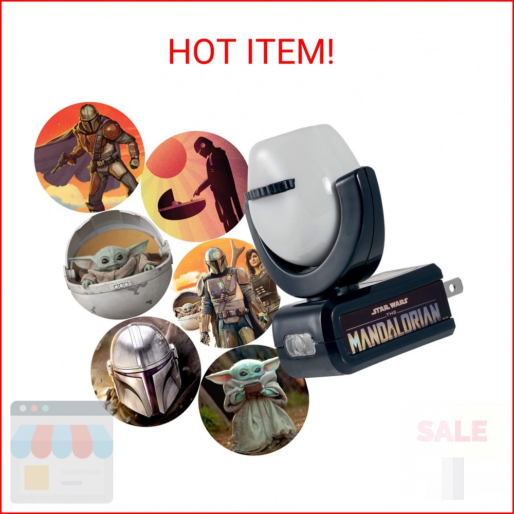 Projectables Mandalorian LED Night Light, Star Wars, Projector, Galaxy Light, Pl