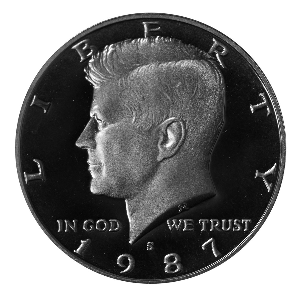 1987 S Kennedy Half Dollar Gem Deep Cameo Proof CN-Clad