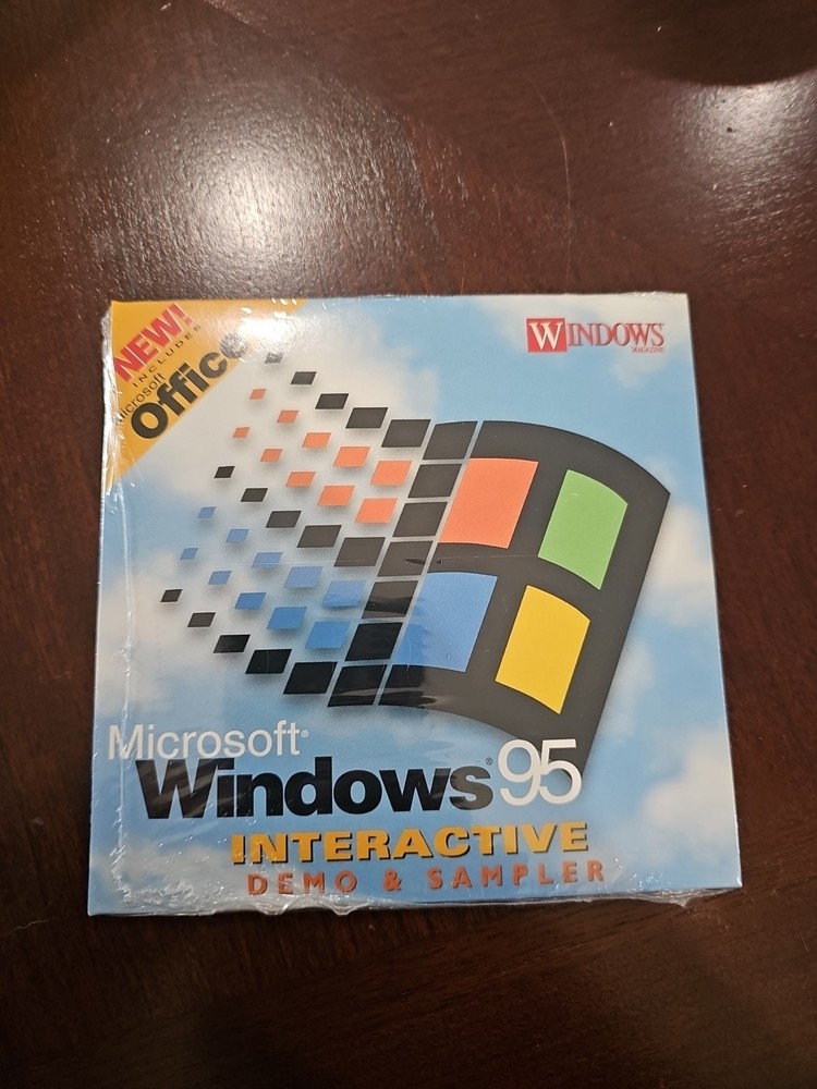 Vintage New Microsoft Windows 95 Interactive Demo & Sampler CD