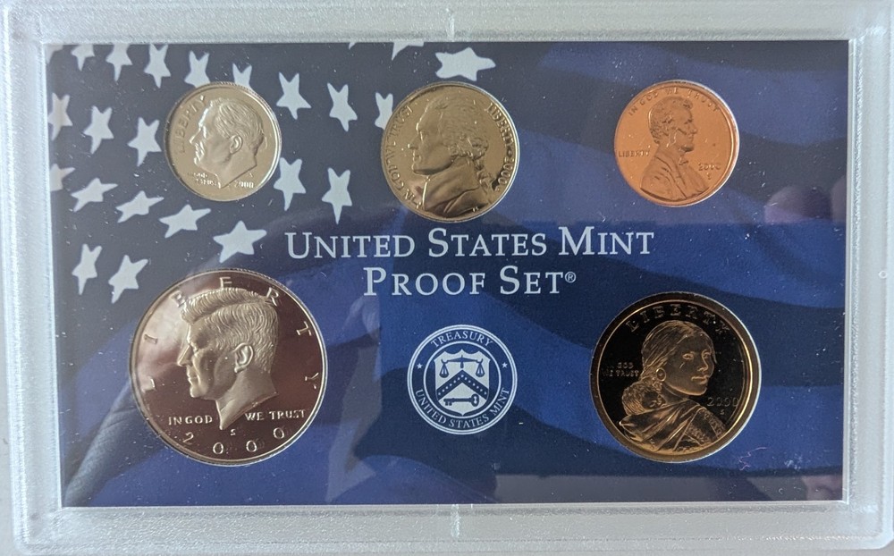 2000 Clad Proof Set U.S. Mint Original Government Packaging OGP COA
