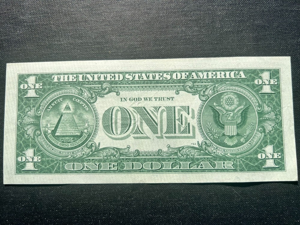 1963 A New York One Dollar Bill Misaligned Offset Error (UNCIRCULATED)