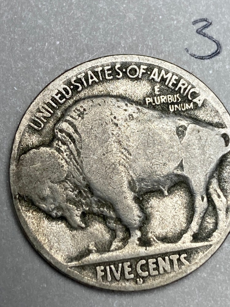 1919-D BUFFALO NICKEL, good condition, #3