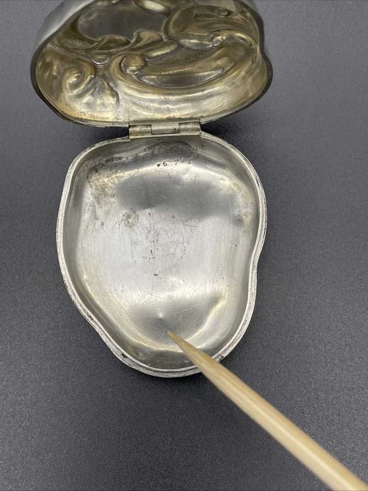 Aesthetic Asymmetrical Sterling Silver Pill / Trinket Box