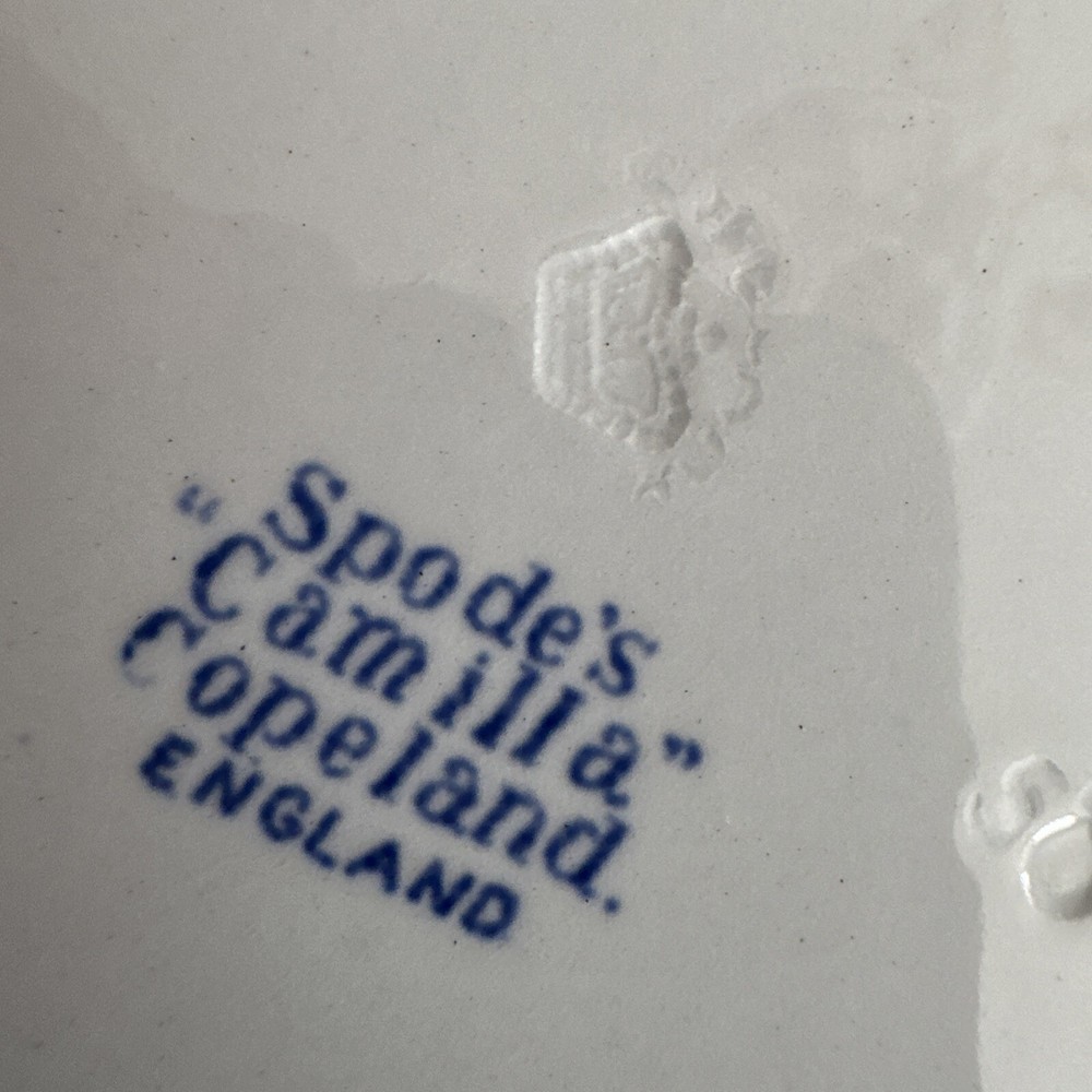 Vintage MINT Spode Copeland Camilla Blue Transferware 6.25" Serving/Bread Plate