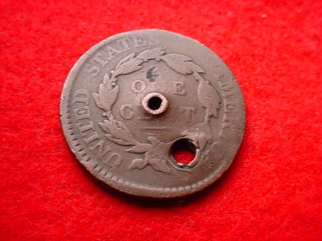 1817 CORONET HEAD LARGE CENT COPPER COIN! #Z-70