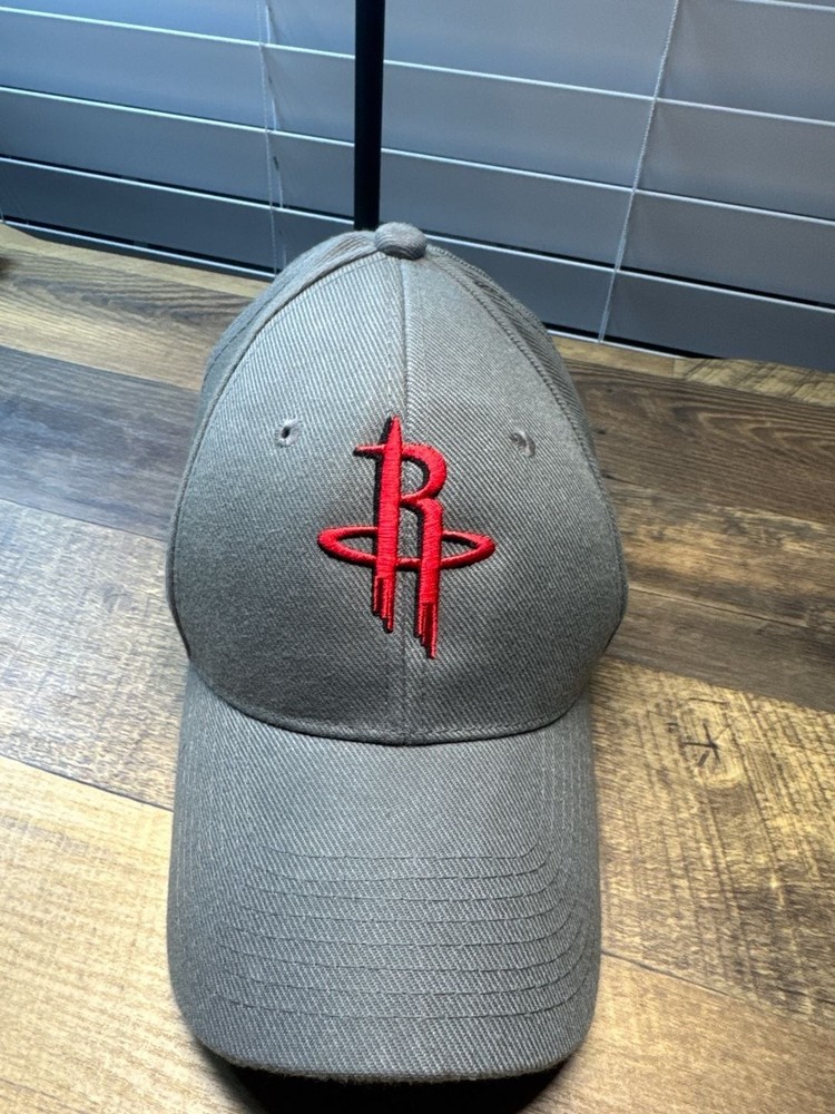 NBA Houston Rockets Grey Embroidered Adjustable Baseball Hat