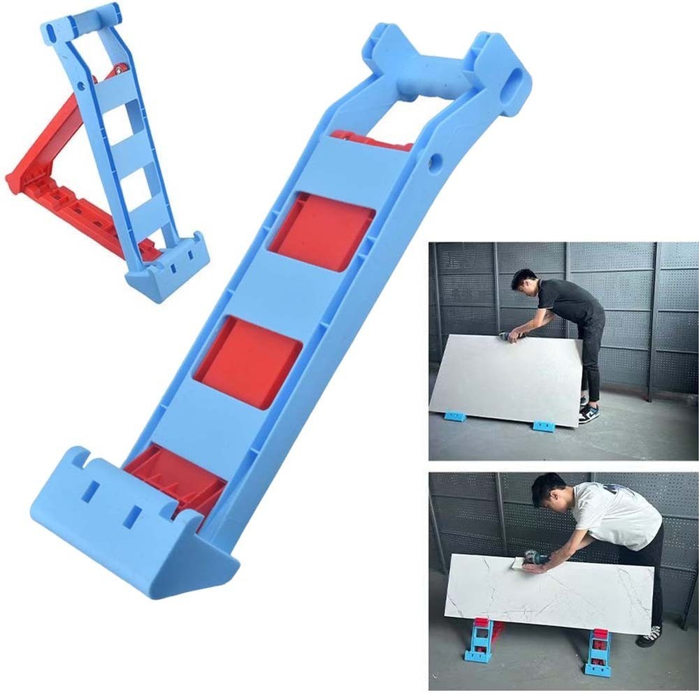 Tile Holder Bracket Blue ABS Adjustable Multi Angle Support for Chamfering