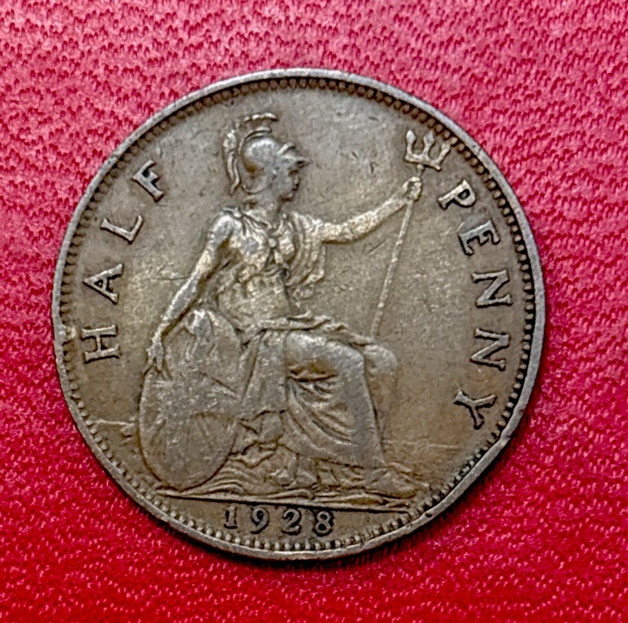 1928 British Half Penny! ENN Coins