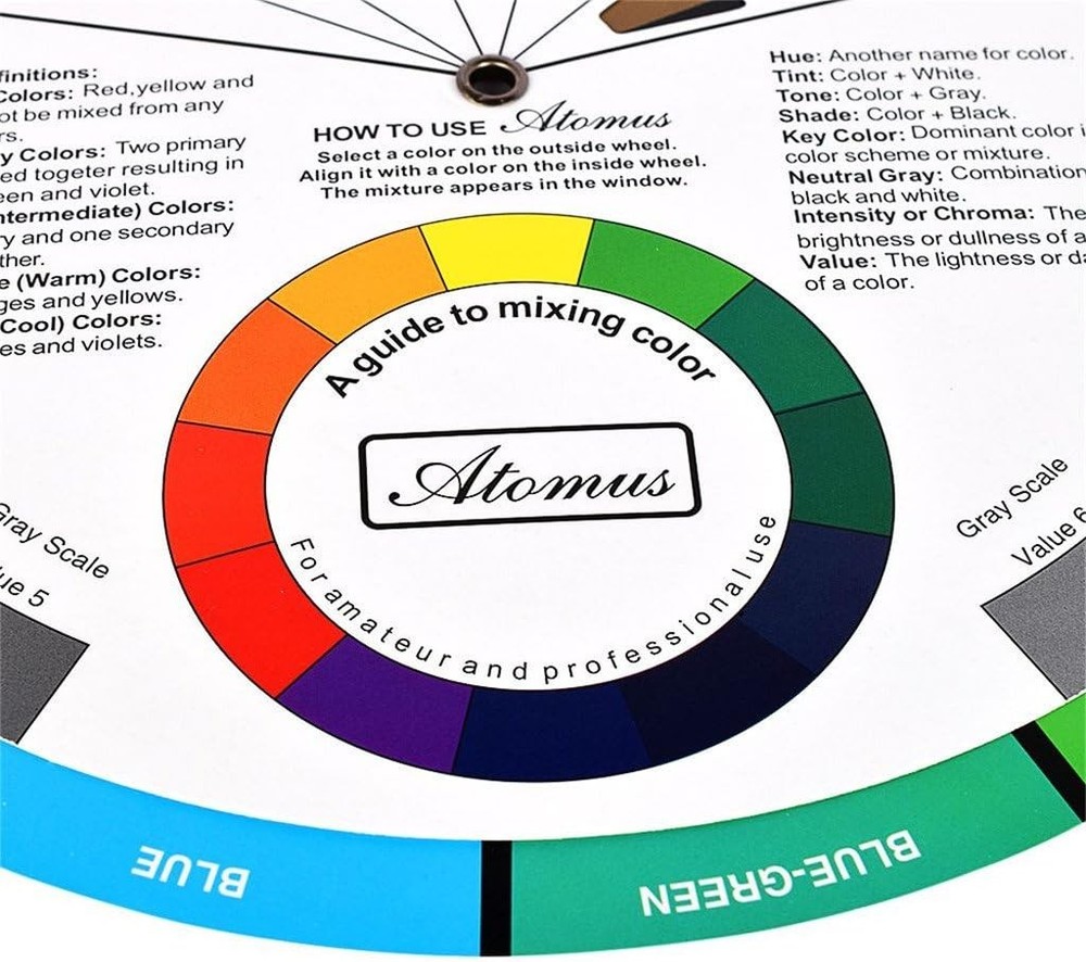 Creative Color Wheel, Paint Mixing Learning Guide, Art Class Teaching Tool for M