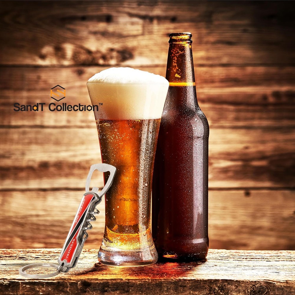 Multifunctional Bottle Opener Keychain Corkscrew Keychains-Carribean Countries