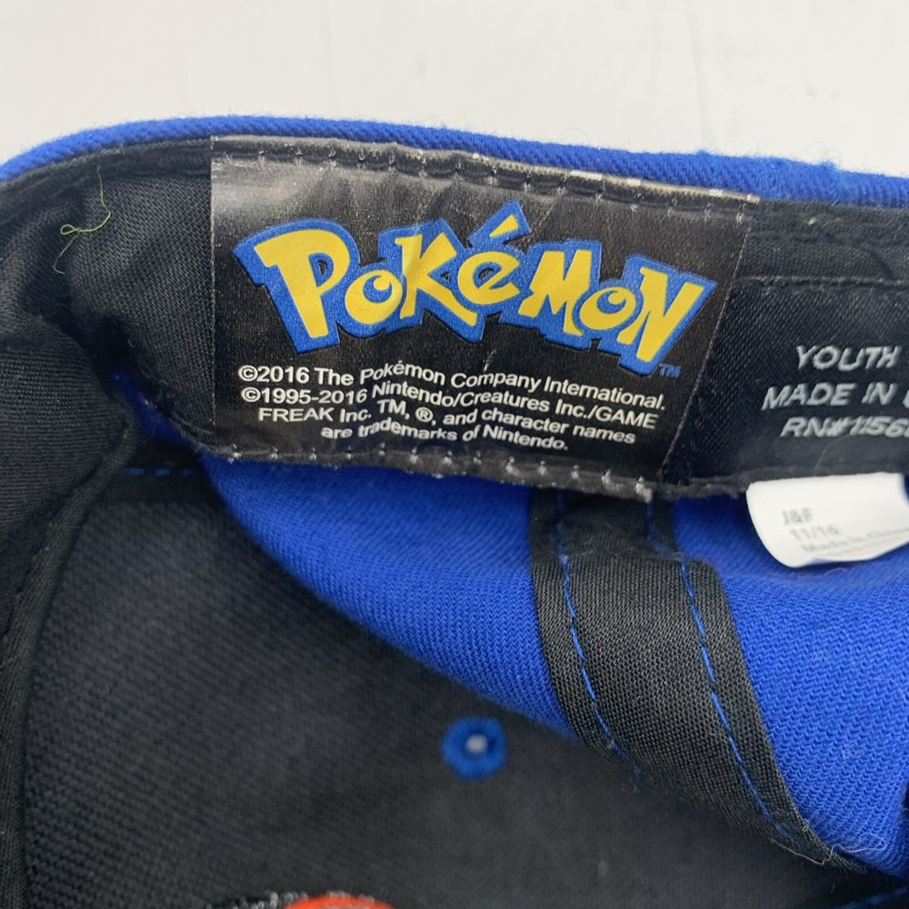Pokemon Pikachu Hat Adjustable Snapback Youth One Size Blue