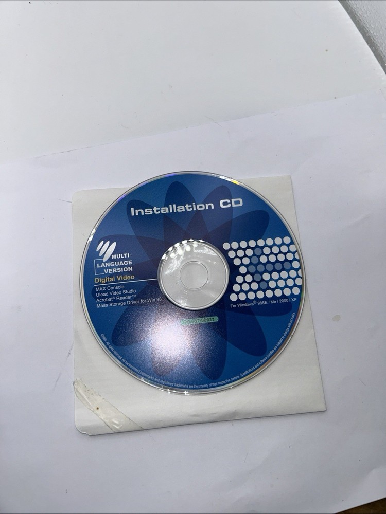 CD Installation CD MPEG4 DV Multi-language MAX Console Cool 360 Driver Windows