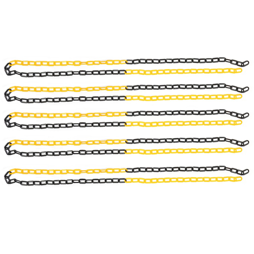 6 Pack Traffic Cones Adjustable Delineator Post Portable Parking Pole W/ Chains