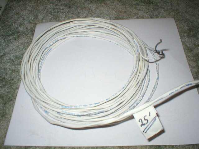 25' -  CAROL 16/2 copper stranded twisted  pair Black & White UNSHIELDED 60C  E6