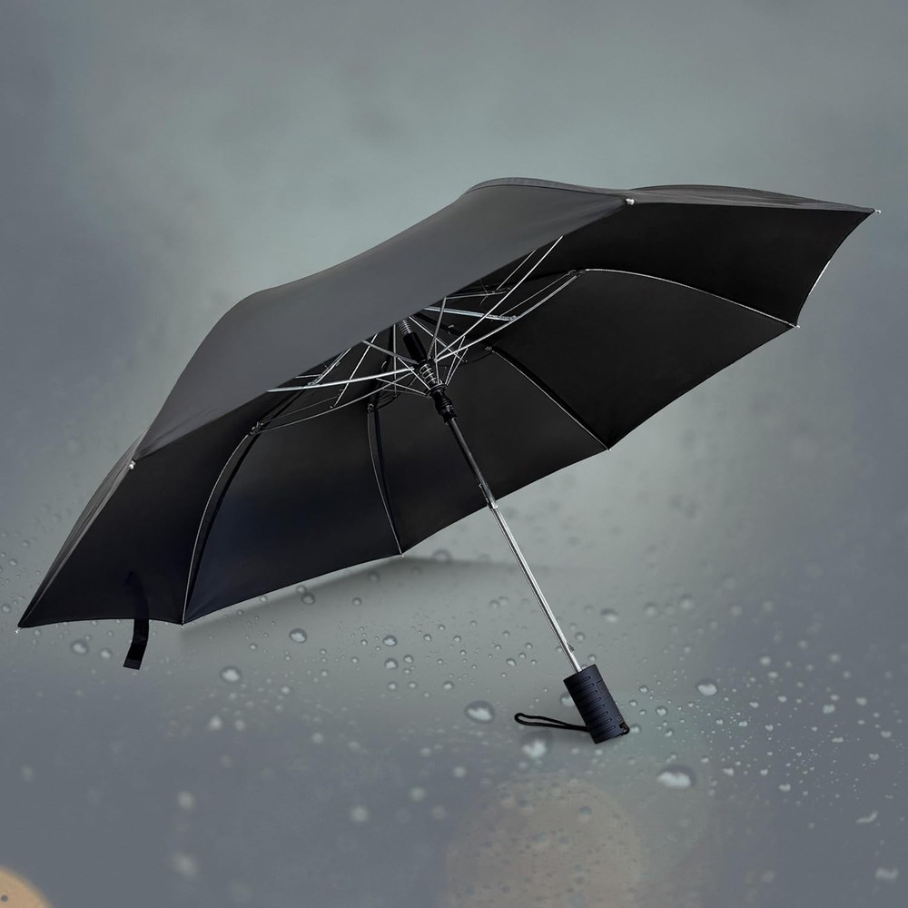 Weather Station Automatic Rain Umbrella, Windproof, Lightweight, and Packable fo