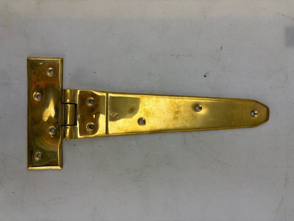 Cast Brass T-Hinge, Heavy Duty, Polished Finish